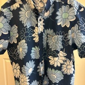Floral Blue Men's Shirt